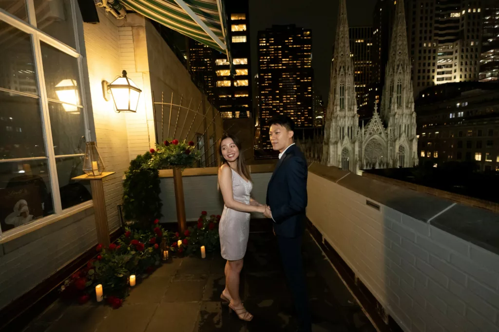 rooftop proposal in Manhattan nyc 